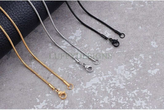 10pcs Finished 316L Stainless Steel Chains, Snake Chains, 18k Gold /Rose Gold plated, 16 /18 /20 inches, 0.9mm /1.2mm /1.5mm /2.0mm /2.4mm