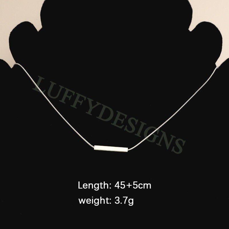 5pcs Blank 3D Bar Necklace 20x3mm, Bar Necklace Supplies, Gold Stainless Steel Blanks, Stamping Bar Necklace, DIY Engraving Bar Necklace