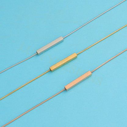 5pcs Blank 3D Bar Necklace 20x3mm, Bar Necklace Supplies, Gold Stainless Steel Blanks, Stamping Bar Necklace, DIY Engraving Bar Necklace