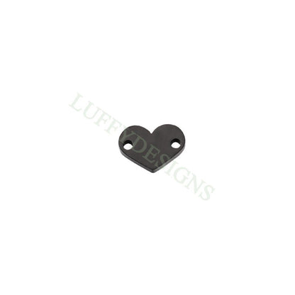 10pcs Heart Charms with 2 Holes 12mm, Tiny Love Charm, Gold /Rose Gold Stainless Steel Heart, Heart Charms Pendant, Love Charms Connector