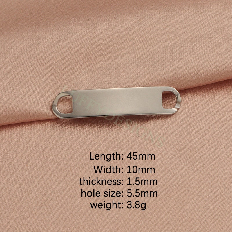 10pcs Blank Bar Charms 39x6mm, Bar Bracelet Supplies, Gold Steel Bar Blanks, Stamping Bar Supplies, DIY Engraving Supplies, Engraving Supply