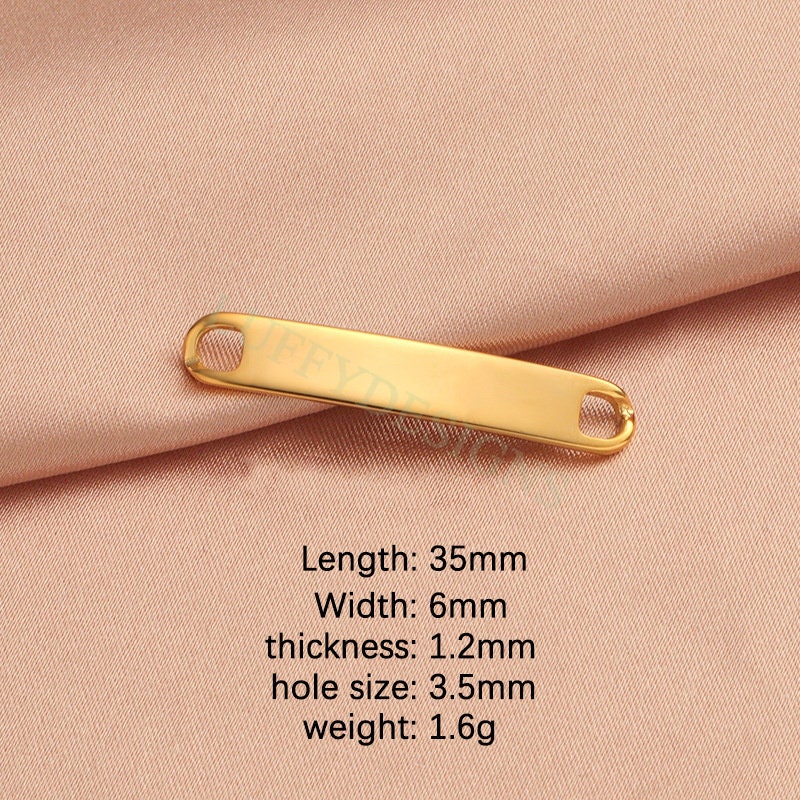 10pcs Blank Bar Charms 39x6mm, Bar Bracelet Supplies, Gold Steel Bar Blanks, Stamping Bar Supplies, DIY Engraving Supplies, Engraving Supply