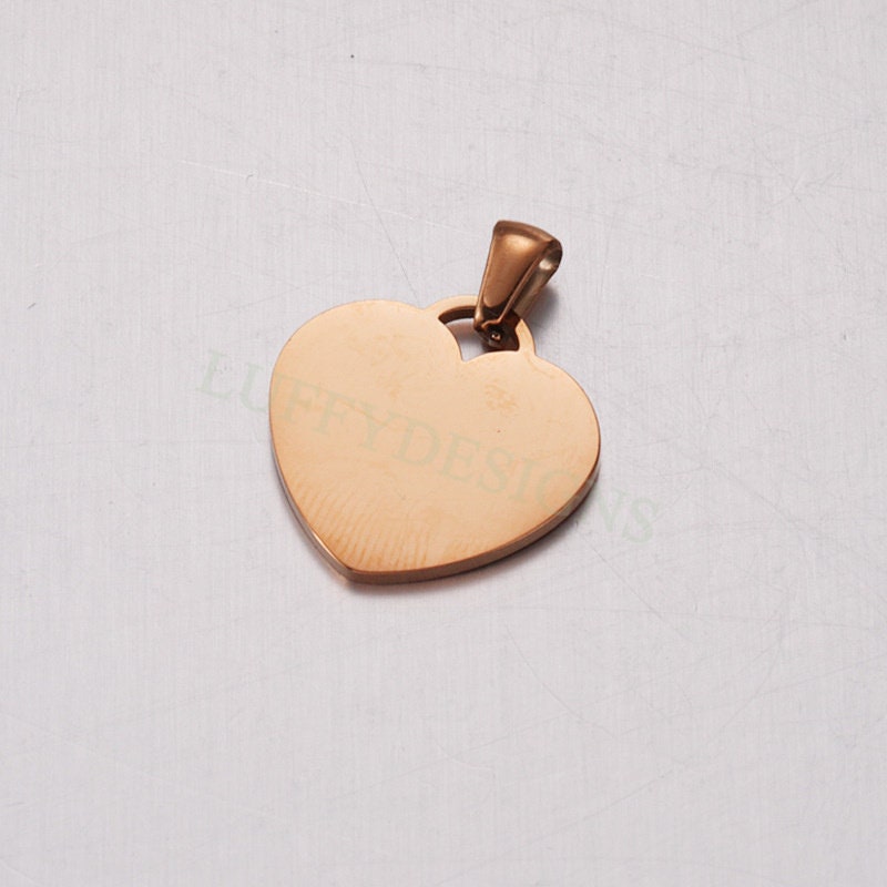 10pcs Heart Charms 20mm, Tiny Love Charm, Gold Stainless Steel Heart, Gold Heart Charms Pendant, Love Pendant, Bracelet/Necklace Findings