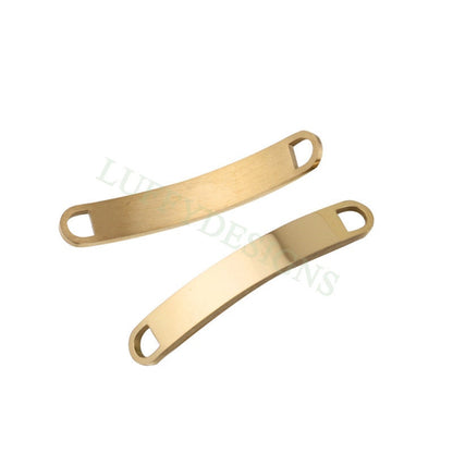 10pcs Blank Bar Charms 39x6mm, Bar Bracelet Supplies, Gold Steel Bar Blanks, Stamping Bar Supplies, DIY Engraving Supplies, Engraving Supply