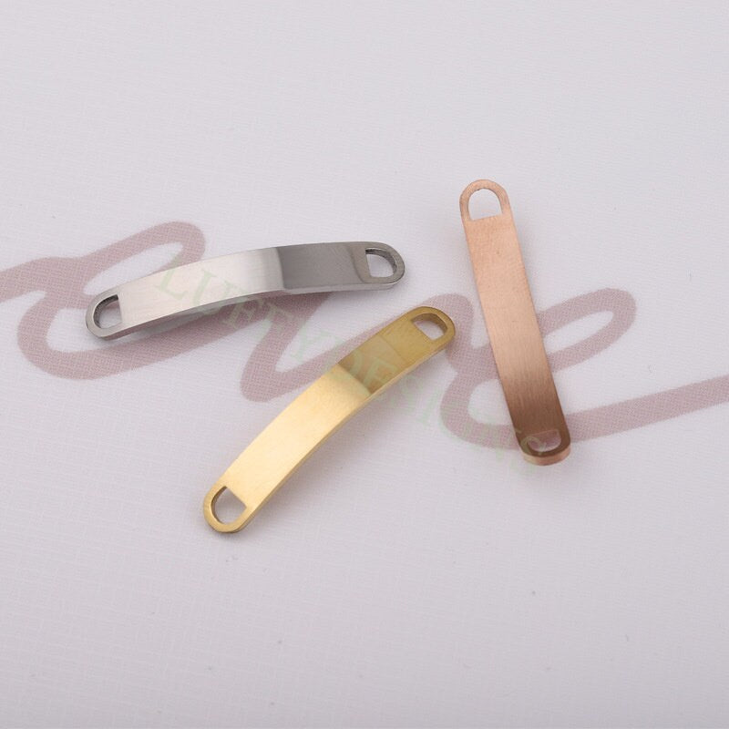 10pcs Blank Bar Charms 39x6mm, Bar Bracelet Supplies, Gold Steel Bar Blanks, Stamping Bar Supplies, DIY Engraving Supplies, Engraving Supply