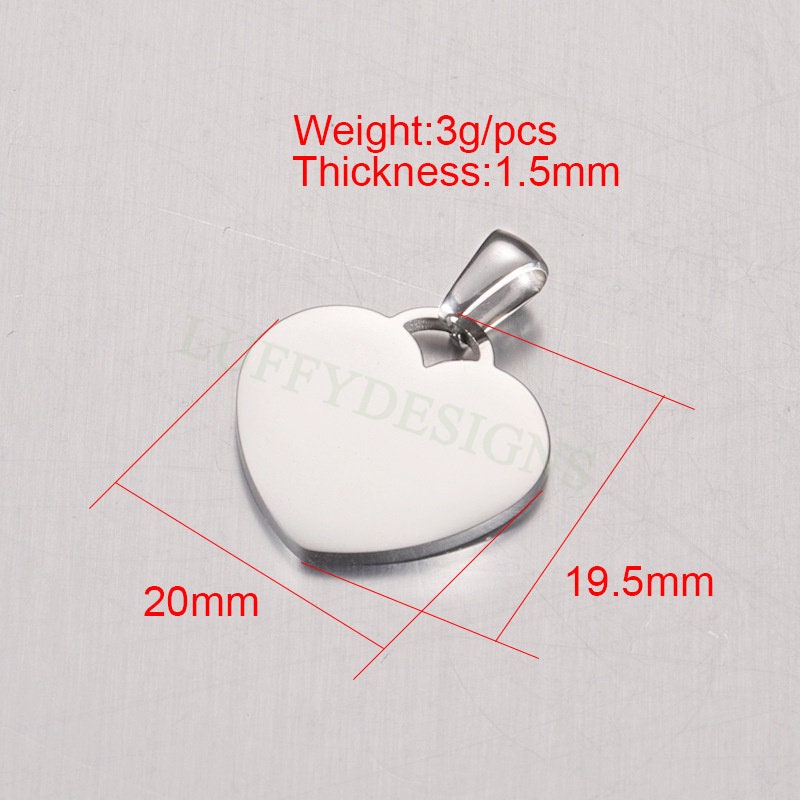 10pcs Heart Charms 20mm, Tiny Love Charm, Gold Stainless Steel Heart, Gold Heart Charms Pendant, Love Pendant, Bracelet/Necklace Findings