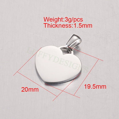 10pcs Heart Charms 20mm, Tiny Love Charm, Gold Stainless Steel Heart, Gold Heart Charms Pendant, Love Pendant, Bracelet/Necklace Findings