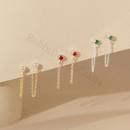 Dainty Birthstone Stud Earring