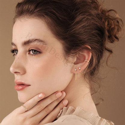 Dainty Birthstone Stud Earring