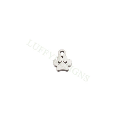 10pcs Paw Print of Dog Charms 7mm, Gold plated Stainless Steel, Dog Paw Pendant Charms, Pet Charms, Pet Paw Print Pendant, Animals Charms