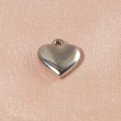 10pcs Heart Charms 10-16mm, Tiny Love Charm, Solid Steel Heart Pendant, Heart Charms Pendant, Love Pendant, Bracelet/Necklace Findings