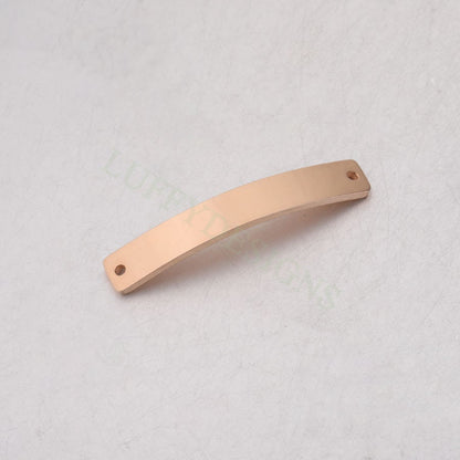 10pcs Blank Bar Charms 39x6mm, Bar Bracelet Supplies, Gold Steel Bar Blanks, Stamping Bar Supplies, DIY Engraving Supplies, Engraving Supply