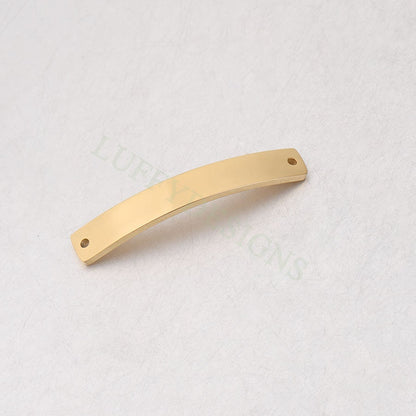 10pcs Blank Bar Charms 39x6mm, Bar Bracelet Supplies, Gold Steel Bar Blanks, Stamping Bar Supplies, DIY Engraving Supplies, Engraving Supply