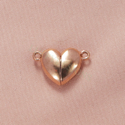 5pcs Heart Magnetic Clasps, Gold Magnetic Clasp Closure, Gold Stainless Steel, Strong Magnetic Clasp,Magnetic Heart Charms,Magnetic Pendant