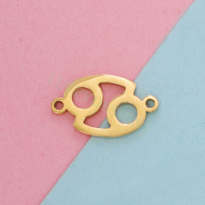 5pcs Zodiac Symbol Constellation Charm 15mm, Gold Stainless Steel, Gold Zodiac Pendant,Constellation Pendant,Zodiac Charm,Astrology Findings