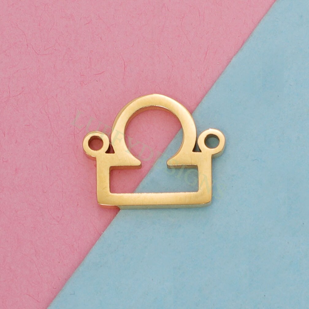 5pcs Zodiac Symbol Constellation Charm 15mm, Gold Stainless Steel, Gold Zodiac Pendant,Constellation Pendant,Zodiac Charm,Astrology Findings