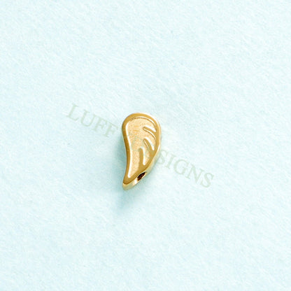 10pcs Angel Wings Charm 9x5mm, Steel Angel Charm, Gold Angel Wings Beads, Gold Stainless Steel, Wings Bead Charms,Angel Wings Beads Findings