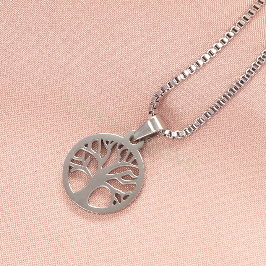 5pcs Family Tree Necklace, Tree of Life Jewelry, Gold Tree Pendant, Gold plated Stainless Steel, family Affection Necklace, Birthday Gift