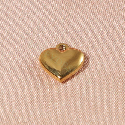 10pcs Heart Charms 10-16mm, Tiny Love Charm, Solid Steel Heart Pendant, Heart Charms Pendant, Love Pendant, Bracelet/Necklace Findings