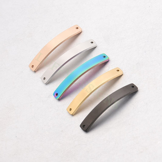 10pcs Blank Bar Charms 39x6mm, Bar Bracelet Supplies, Gold Steel Bar Blanks, Stamping Bar Supplies, DIY Engraving Supplies, Engraving Supply