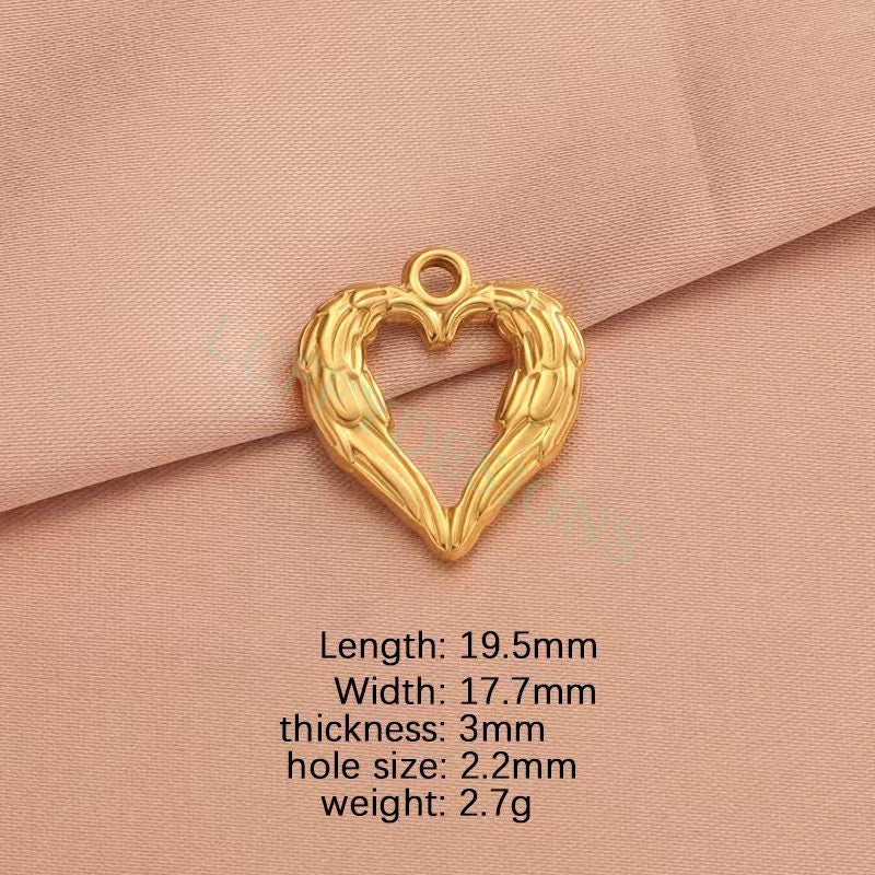 10pcs Hammered Heart Charms 17mm/12mm, Hammered Heart Pendants,3D Hollow Heart Charm for Jewelry Supply,Hammered Love Pendant,Valentine Gift