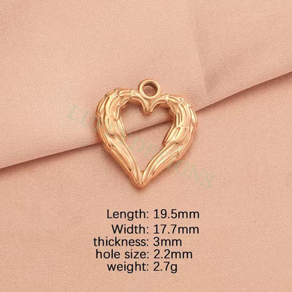 10pcs Hammered Heart Charms 17mm/12mm, Hammered Heart Pendants,3D Hollow Heart Charm for Jewelry Supply,Hammered Love Pendant,Valentine Gift