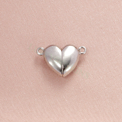 5pcs Heart Magnetic Clasps, Gold Magnetic Clasp Closure, Gold Stainless Steel, Strong Magnetic Clasp,Magnetic Heart Charms,Magnetic Pendant
