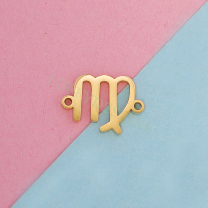 5pcs Zodiac Symbol Constellation Charm 15mm, Gold Stainless Steel, Gold Zodiac Pendant,Constellation Pendant,Zodiac Charm,Astrology Findings