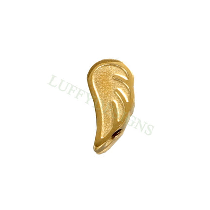 10pcs Angel Wings Charm 9x5mm, Steel Angel Charm, Gold Angel Wings Beads, Gold Stainless Steel, Wings Bead Charms,Angel Wings Beads Findings
