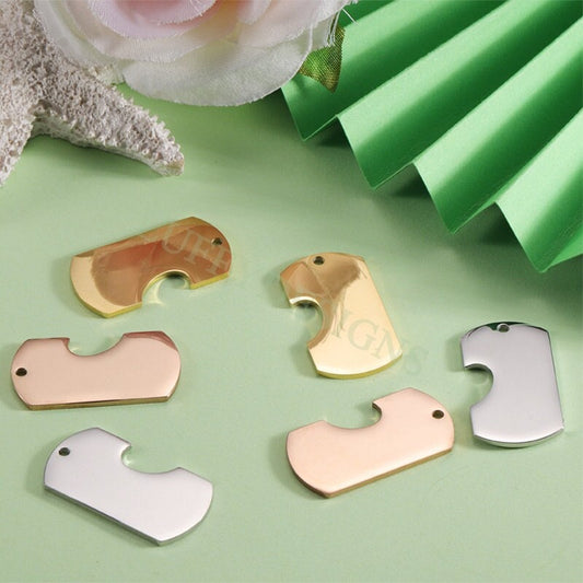 5pairs Bar Blanks with Hollow Heart 32x17mm, Heart Bar Charms, Rectangle Bar Supplies, Gold Stainless Steel Blanks,Ready Stamping Bar Blanks