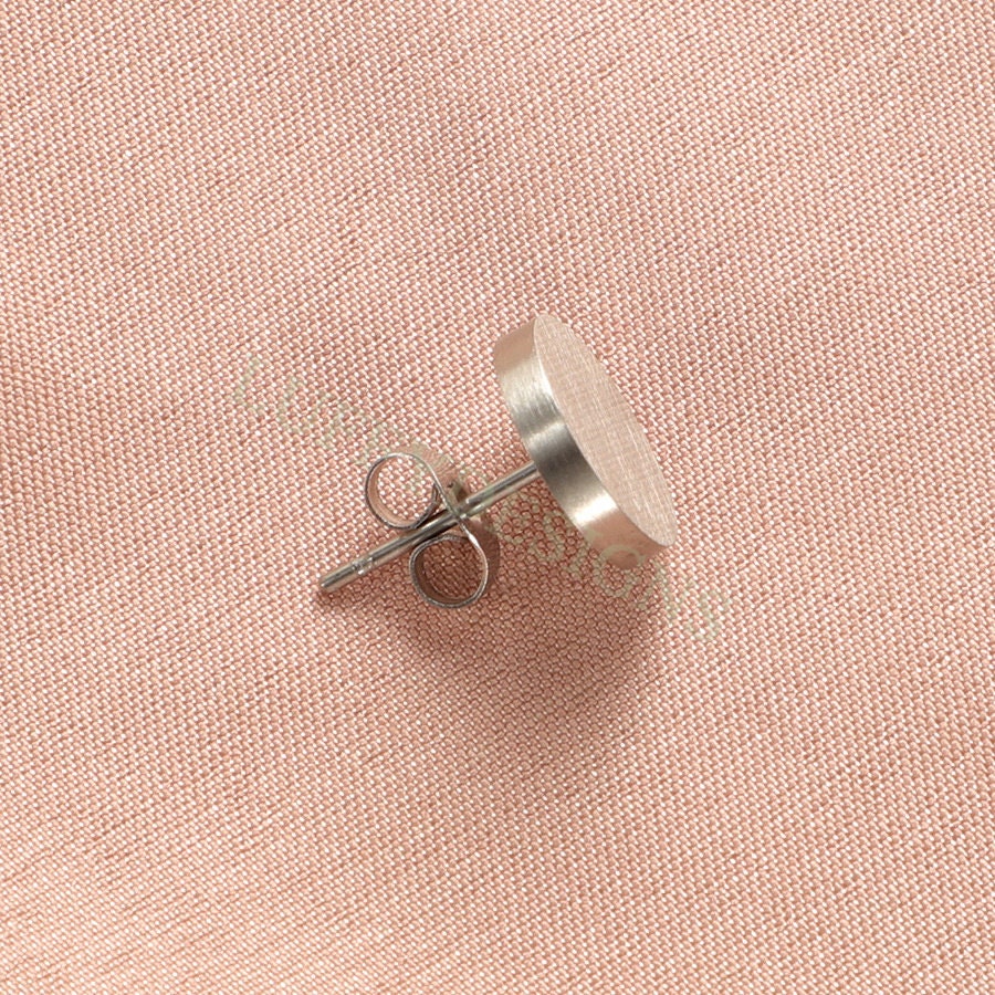 5pairs Dot Stud 10mm, Circle Stud Earrings, Gold Disc Stud, Dainty Round Stud, Dainty Disc Stud, Gold Steel Ear Studs, Stud Blank Findings