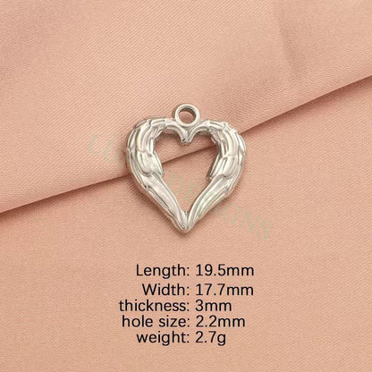10pcs Hammered Heart Charms 17mm/12mm, Hammered Heart Pendants,3D Hollow Heart Charm for Jewelry Supply,Hammered Love Pendant,Valentine Gift