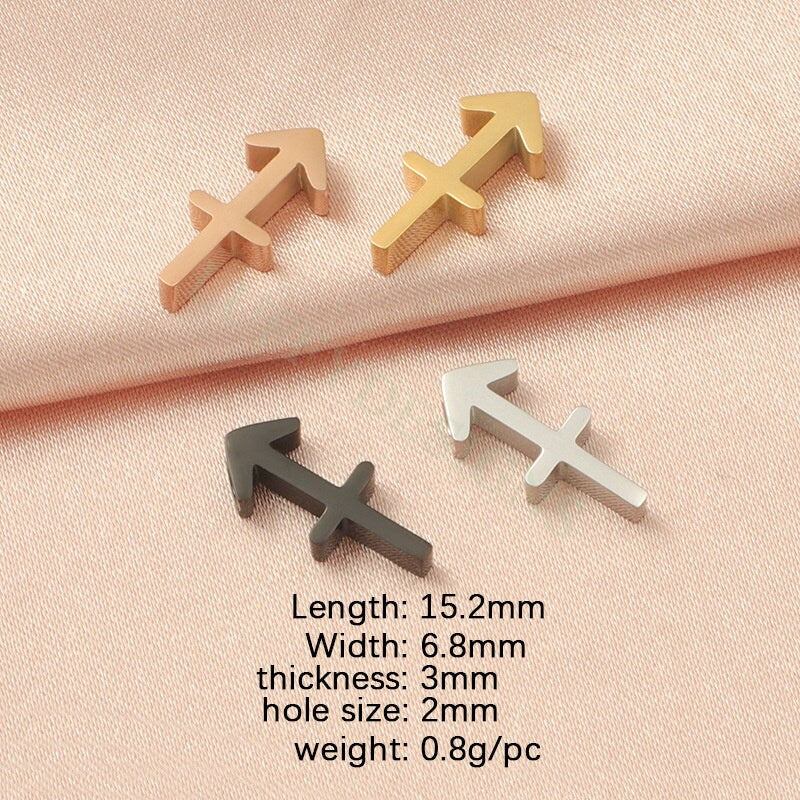 5pcs Zodiac Symbol Constellation Charm 15mm, Gold Steel Beads, Gold Zodiac Pendant, Constellation Pendant, Zodiac Charm, Astrology Findings