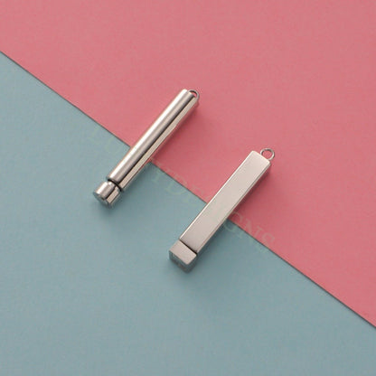 5pcs Blank Bar Charms, Hidden Message Bars, Gold Stainless Steel Bar Blanks, Secret Message Blank Bars, Hidden Message Pendant Supplies