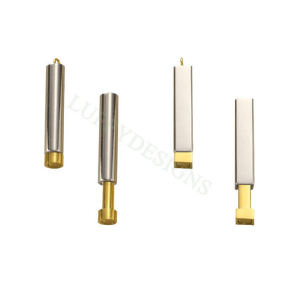5pcs Blank Bar Charms, Hidden Message Bars, Gold Stainless Steel Bar Blanks, Secret Message Blank Bars, Hidden Message Pendant Supplies