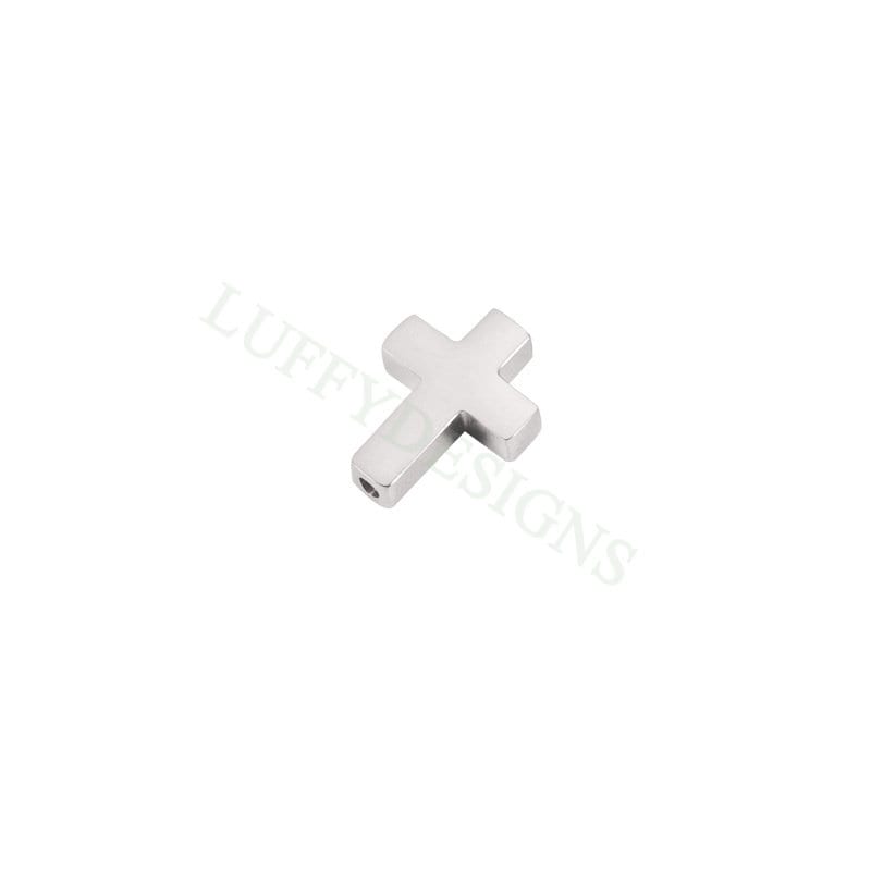 10pcs Cross Charms, Gold/ Rose Gold Steel Cross, Jewelry Making Supplies, Communion Findings, Jesus Charm, Christian Charm, Catholic Charm