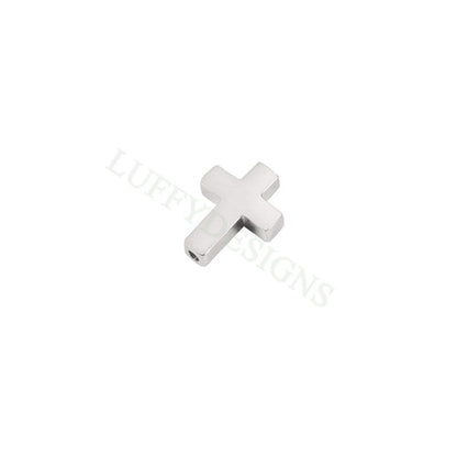 10pcs Cross Charms, Gold/ Rose Gold Steel Cross, Jewelry Making Supplies, Communion Findings, Jesus Charm, Christian Charm, Catholic Charm