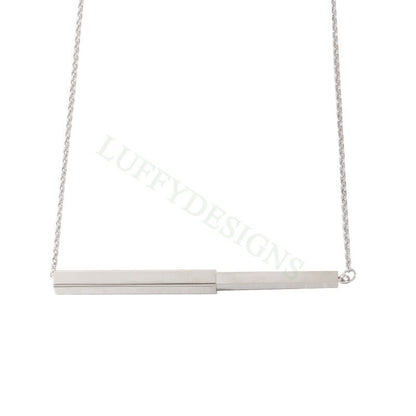 5pcs Blank Bar Necklace, Hidden Message Necklace, Gold Stainless Steel Blanks, Secret Message Blank Bars, Hidden Message Pendant Supplies
