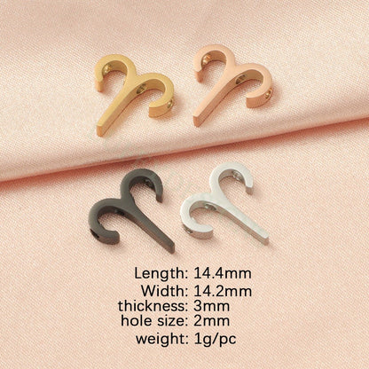 5pcs Zodiac Symbol Constellation Charm 15mm, Gold Steel Beads, Gold Zodiac Pendant, Constellation Pendant, Zodiac Charm, Astrology Findings