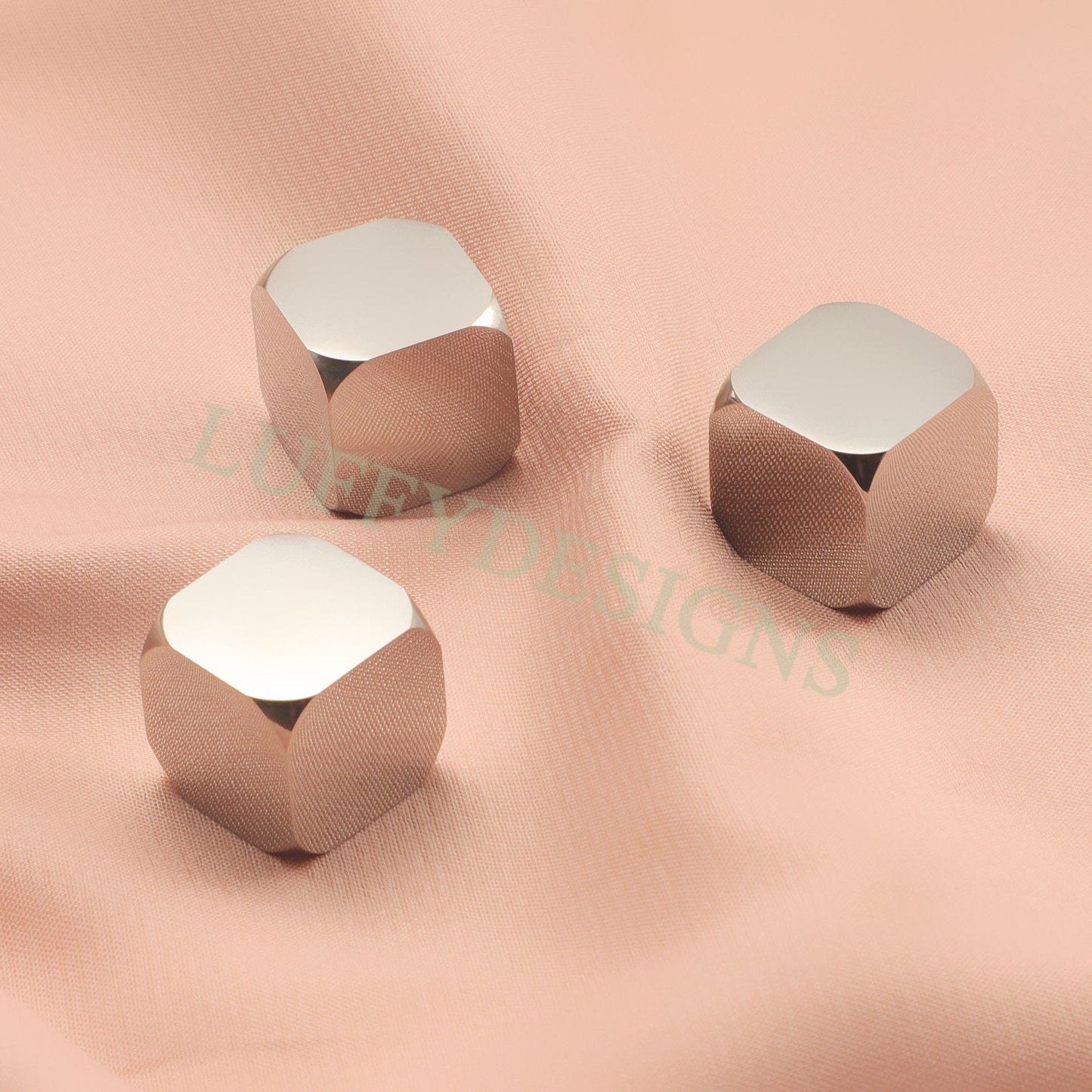 5pcs Cube Dice Charms, Blank Dice Charms, Stainless Steel Dice For Jewelry Making, Ready to Engrave Findings, DIY Engraving Dice Supplies