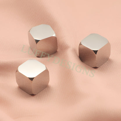 5pcs Cube Dice Charms, Blank Dice Charms, Stainless Steel Dice For Jewelry Making, Ready to Engrave Findings, DIY Engraving Dice Supplies