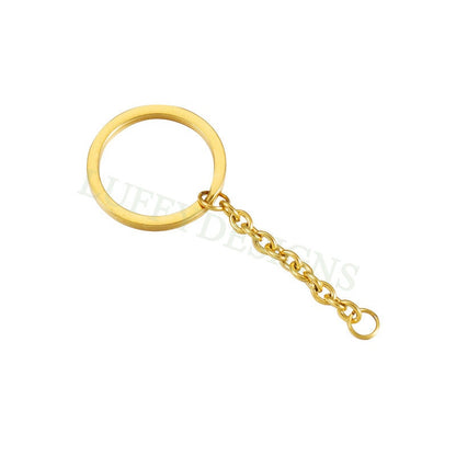 5pcs Chains Keychain, Gold Keyring Supplies, Gold Stainless Steel Keychain, Unfinished Keychain Findings, DIY Keychain with 45mm Chains