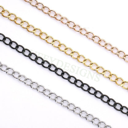 16ft/5m Extender Chain Bulk, Gold Stainless Steel, Unfinished Extender Chain, Gold Extension Chain for Necklace or Bracelet Jewelry Making