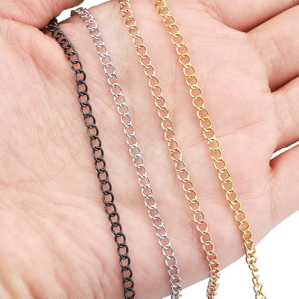 16ft/5m Extender Chain Bulk, Gold Stainless Steel, Unfinished Extender Chain, Gold Extension Chain for Necklace or Bracelet Jewelry Making