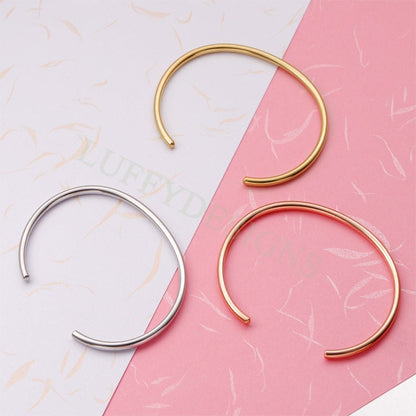 5pcs Bangle Charm Bracelet 65mm, Cuff Bracelet Blanks, Gold Bangle Bracelets, Gold Plated Stainless Steel,Simple Bracelet,Minimalist Jewelry