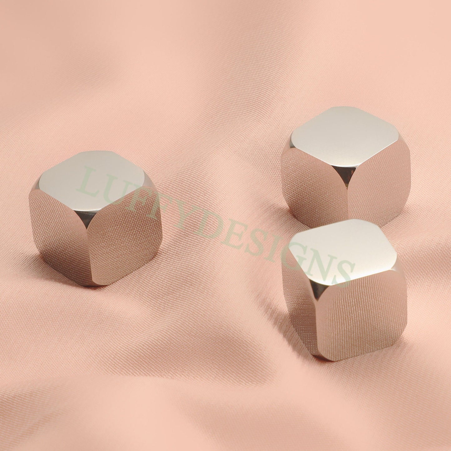 5pcs Cube Dice Charms, Blank Dice Charms, Stainless Steel Dice For Jewelry Making, Ready to Engrave Findings, DIY Engraving Dice Supplies