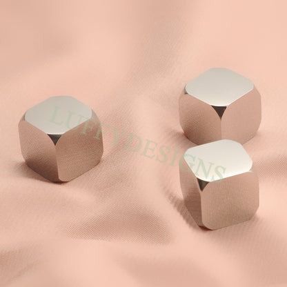 5pcs Cube Dice Charms, Blank Dice Charms, Stainless Steel Dice For Jewelry Making, Ready to Engrave Findings, DIY Engraving Dice Supplies