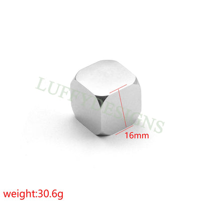 5pcs Cube Dice Charms, Blank Dice Charms, Stainless Steel Dice For Jewelry Making, Ready to Engrave Findings, DIY Engraving Dice Supplies