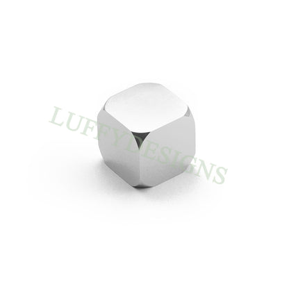 5pcs Cube Dice Charms, Blank Dice Charms, Stainless Steel Dice For Jewelry Making, Ready to Engrave Findings, DIY Engraving Dice Supplies