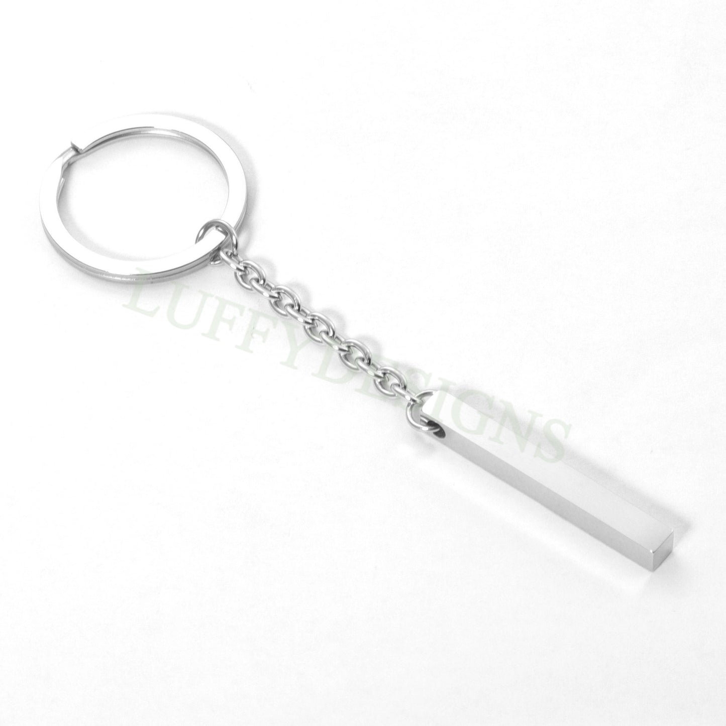 5pcs Blank bar keychain, bar keyring supplies, Gold stainless steel blanks, Ready Stamping bar keychain, Engraving Keychain with Chains
